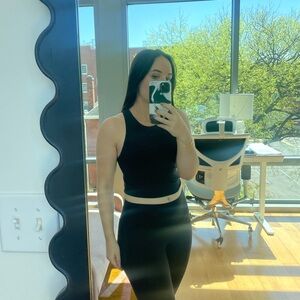 Black Athleta Cropped Tank Top